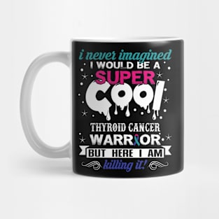 Super Cool Thyroid Cancer Awareness Ribbon Mug